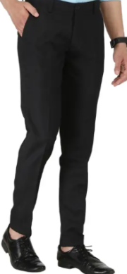 USQUARE Light Grey Slim Fit Men Formal Trousers - Image 5
