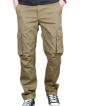 Men's Solid Cargo Pants - Image 7