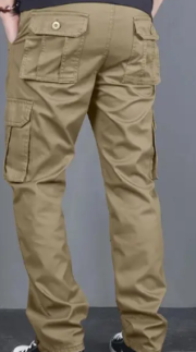 Men's Solid Cargo Pants - Image 6