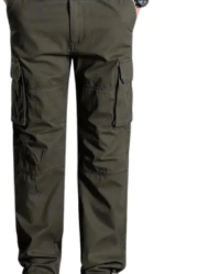Men's Solid Cargo Pants - Image 3