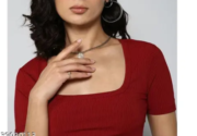 Square Neck Half Sleeve Purple Crop Top for Women & Girls | Stylish Casual Wear - Image 3