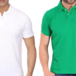 Cotton Blend Solid Half Sleeves Mens Polo Neck T-Shirt (Pack of 2)